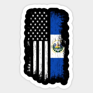 Salvadoran American Flag - Pride El Salvador Sticker